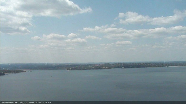Lake Travis webcam, September 11, 2017 12:50 PM CT