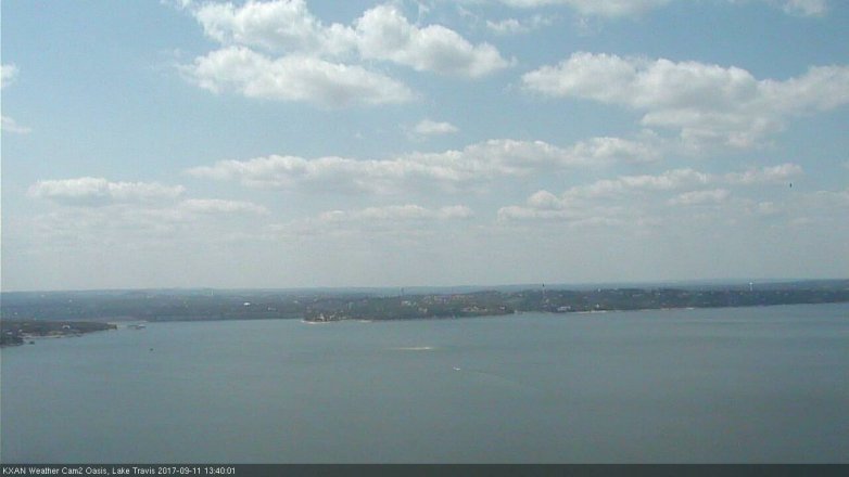 Lake Travis webcam, September 11, 2017 1:10 PM CT