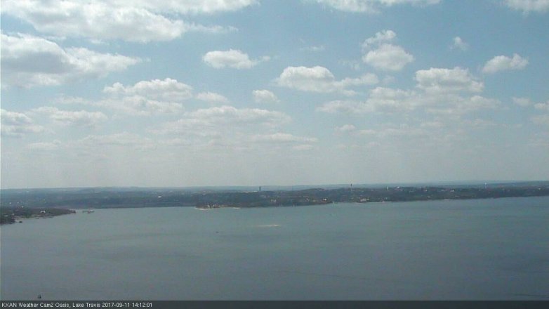 Lake Travis webcam, September 11, 2017 1:15 PM CT