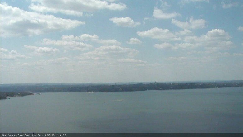 Lake Travis webcam, September 11, 2017 1:35 PM CT