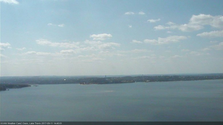 Lake Travis webcam, September 11, 2017 1:45 PM CT