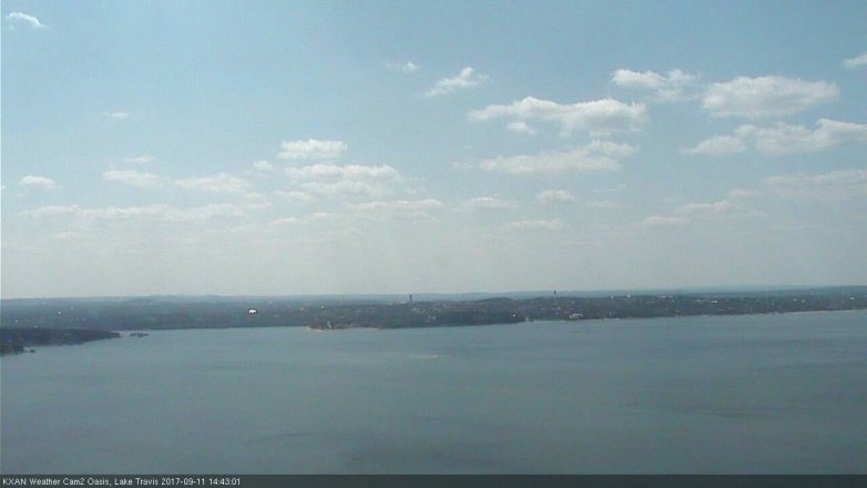 Lake Travis webcam, September 11, 2017 1:55 PM CT