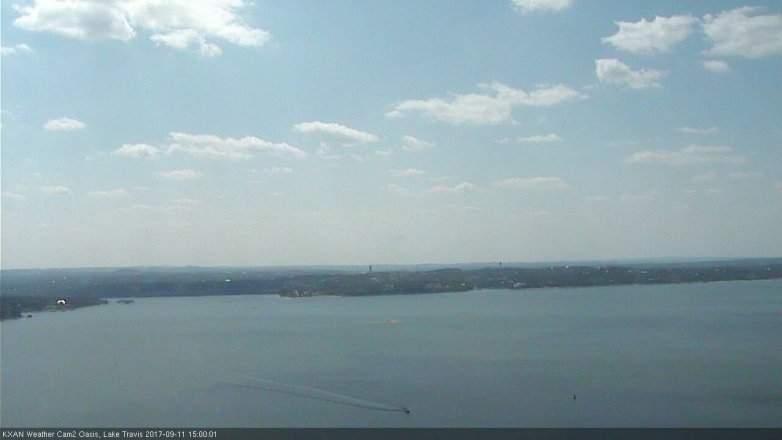 Lake Travis webcam, September 11, 2017 2:25 PM CT