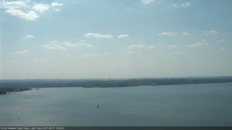 Lake Travis webcam, September 11, 2017 3:10 PM CT