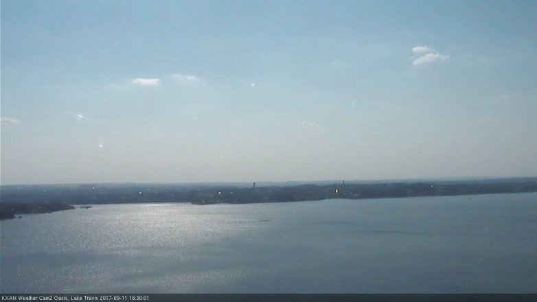 Lake Travis webcam, September 11, 2017 3:55 PM CT
