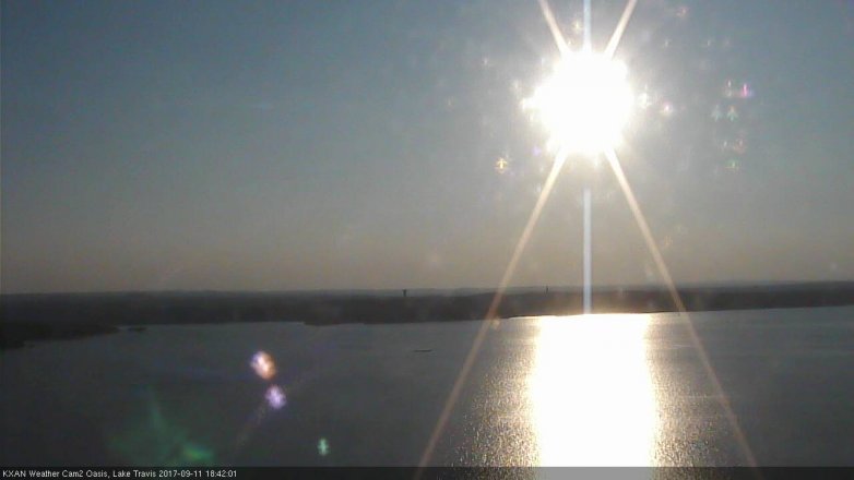 Lake Travis webcam, September 11, 2017 5:50 PM CT