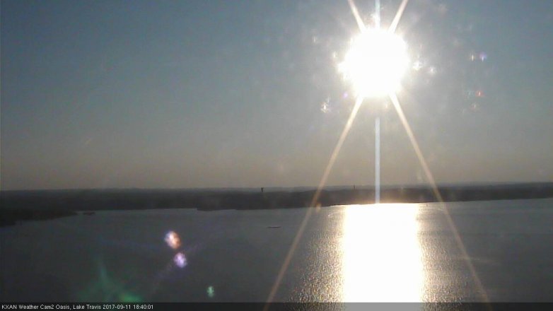 Lake Travis webcam, September 11, 2017 6:00 PM CT