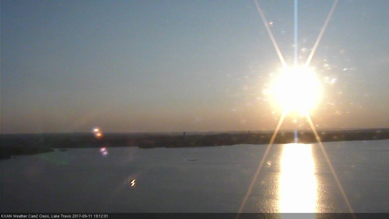 Lake Travis webcam, September 11, 2017 6:25 PM CT