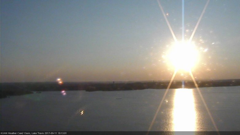 Lake Travis webcam, September 11, 2017 6:30 PM CT