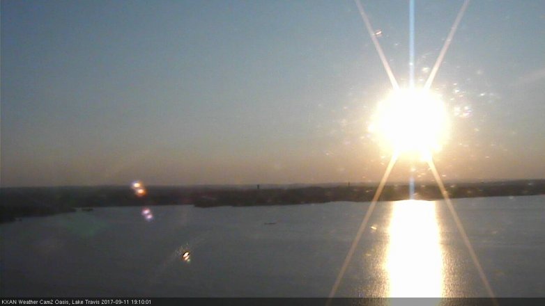 Lake Travis webcam, September 11, 2017 6:40 PM CT