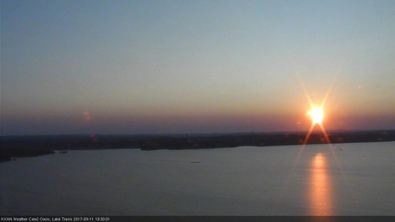 Lake Travis webcam, September 11, 2017 6:45 PM CT