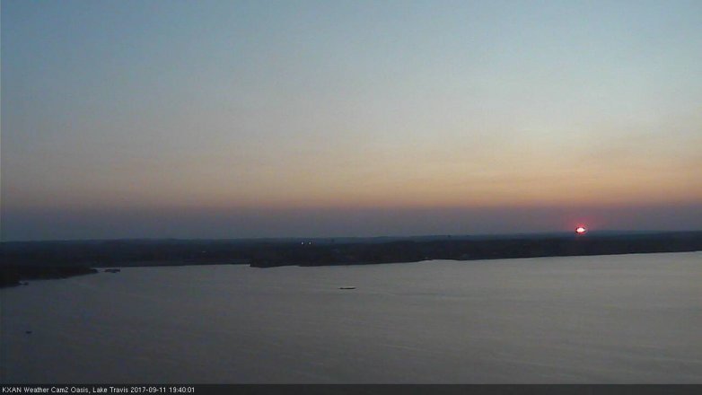 Lake Travis webcam, September 11, 2017 7:10 PM CT