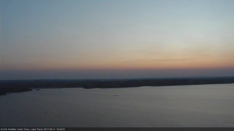 Lake Travis webcam, September 11, 2017 7:15 PM CT