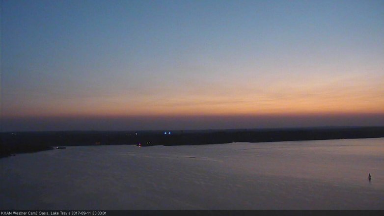 Lake Travis webcam, September 11, 2017 7:25 PM CT