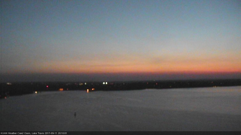 Lake Travis webcam, September 11, 2017 7:35 PM CT