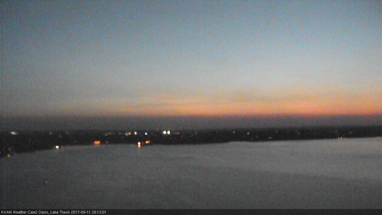 Lake Travis webcam, September 11, 2017 7:45 PM CT