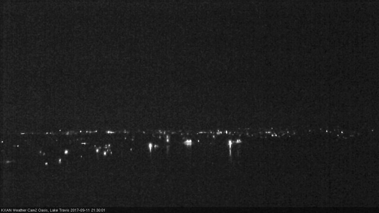 Lake Travis webcam, September 11, 2017 8:55 PM CT