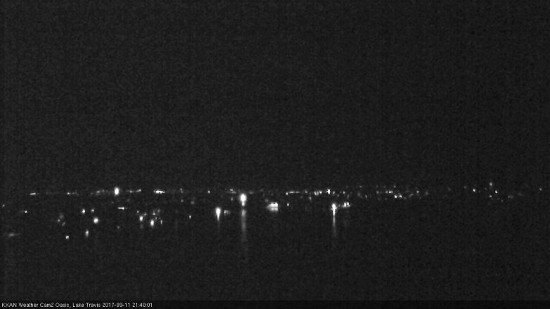 Lake Travis webcam, September 11, 2017 9:00 PM CT