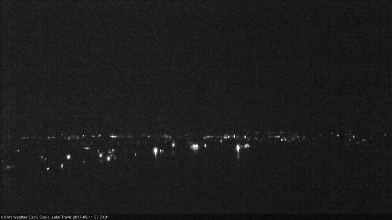 Lake Travis webcam, September 11, 2017 9:50 PM CT