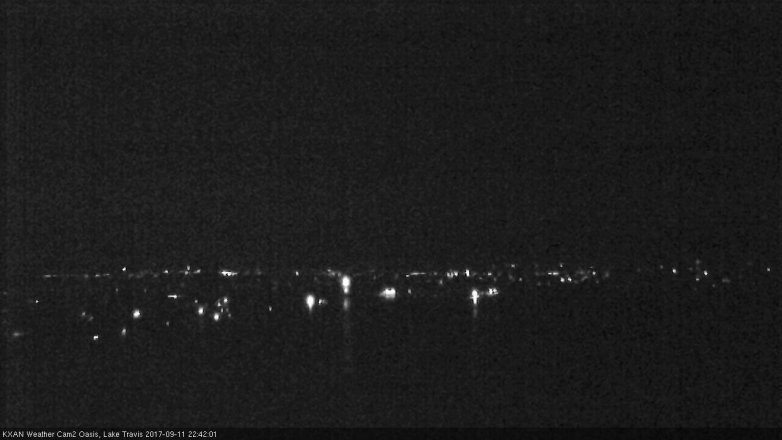 Lake Travis webcam, September 11, 2017 10:00 PM CT