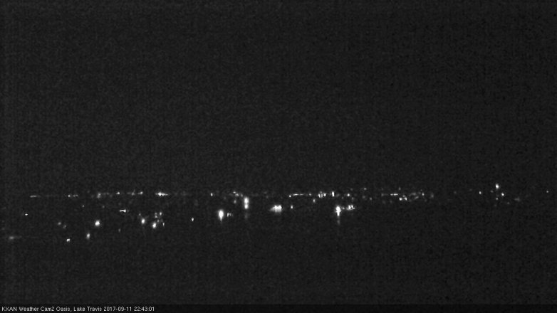 Lake Travis webcam, September 11, 2017 10:05 PM CT