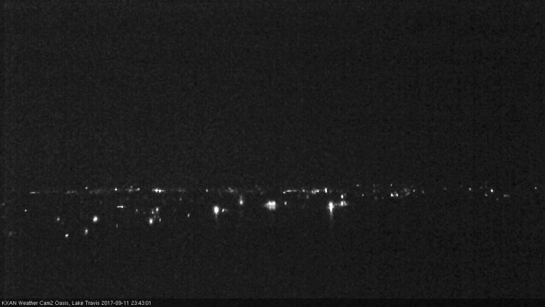 Lake Travis webcam, September 11, 2017 11:00 PM CT