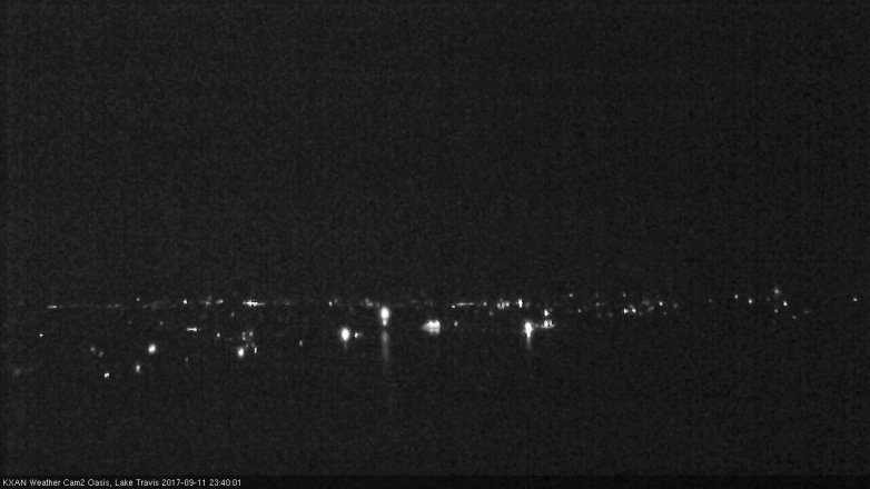 Lake Travis webcam, September 11, 2017 11:10 PM CT