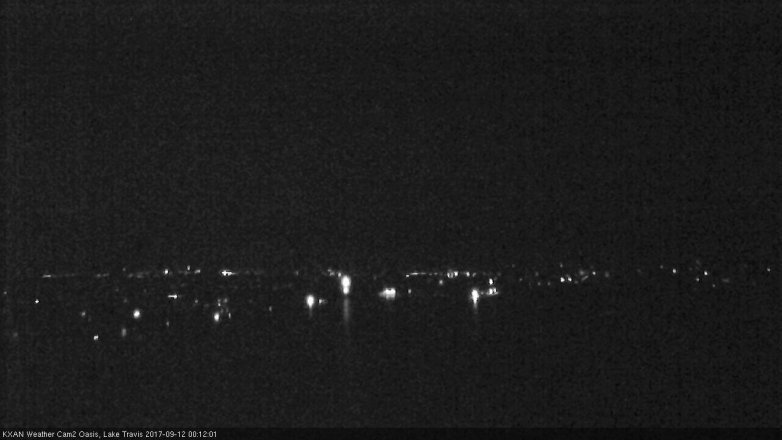 Lake Travis webcam, September 11, 2017 11:40 PM CT