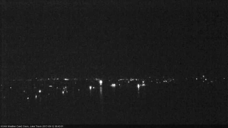 Lake Travis webcam, September 11, 2017 11:50 PM CT