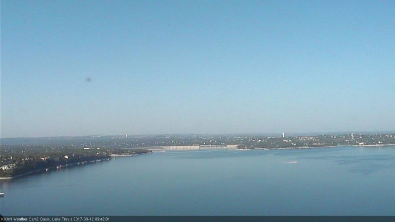 Lake Travis webcam, September 12, 2017 9:05 AM CT
