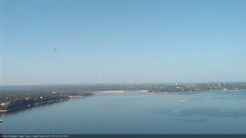 Lake Travis webcam, September 12, 2017 9:25 AM CT