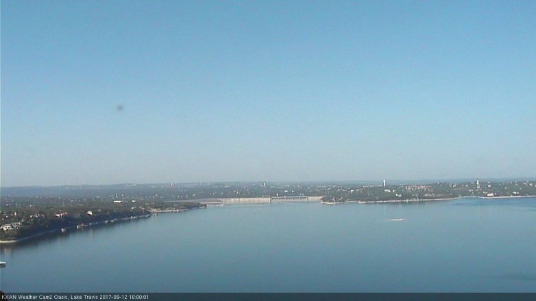 Lake Travis webcam, September 12, 2017 9:30 AM CT
