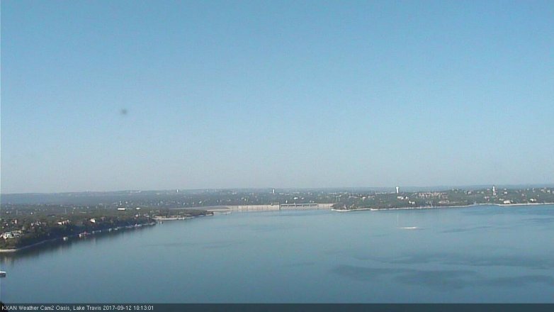 Lake Travis webcam, September 12, 2017 9:35 AM CT