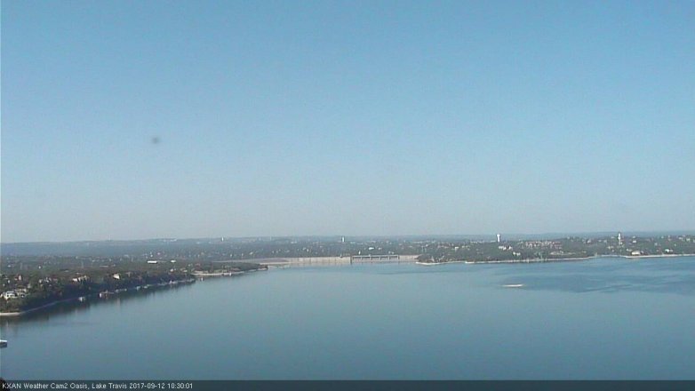 Lake Travis webcam, September 12, 2017 9:55 AM CT