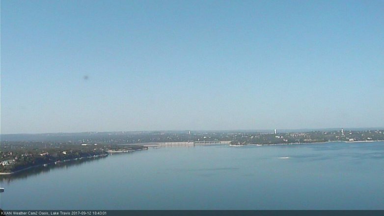 Lake Travis webcam, September 12, 2017 10:05 AM CT