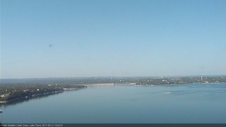 Lake Travis webcam, September 12, 2017 10:10 AM CT