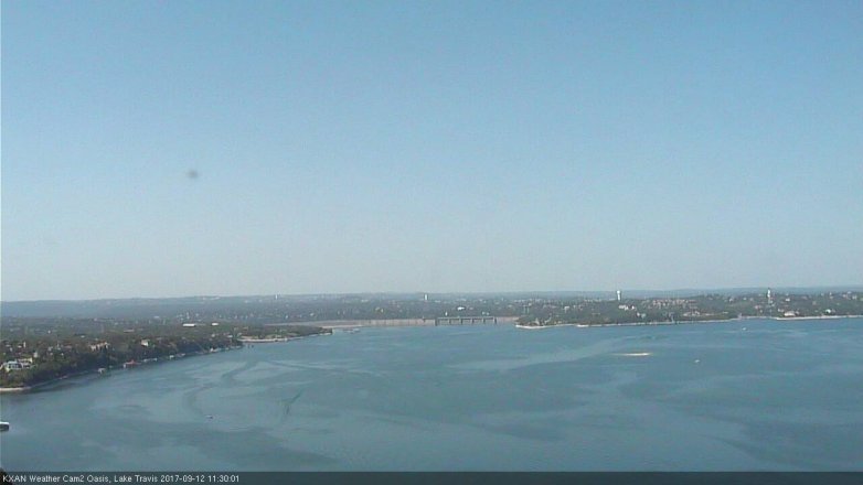 Lake Travis webcam, September 12, 2017 10:55 AM CT