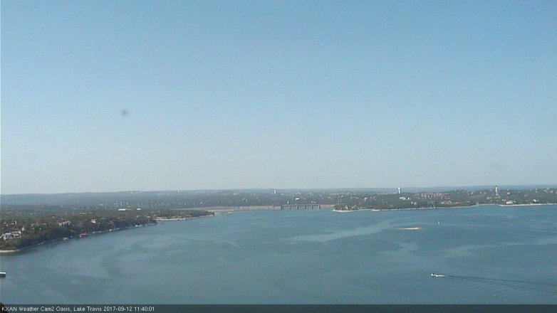 Lake Travis webcam, September 12, 2017 11:10 AM CT