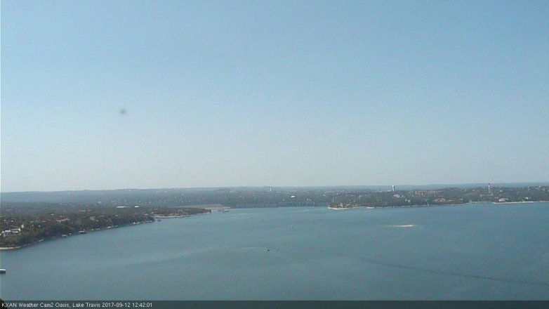 Lake Travis webcam, September 12, 2017 11:50 AM CT