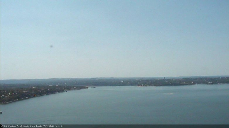 Lake Travis webcam, September 12, 2017 1:35 PM CT