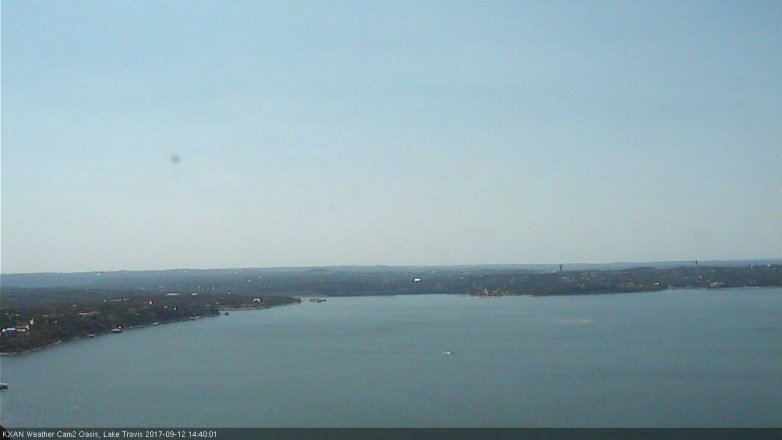 Lake Travis webcam, September 12, 2017 1:55 PM CT