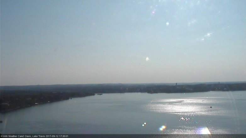 Lake Travis webcam, September 12, 2017 4:35 PM CT