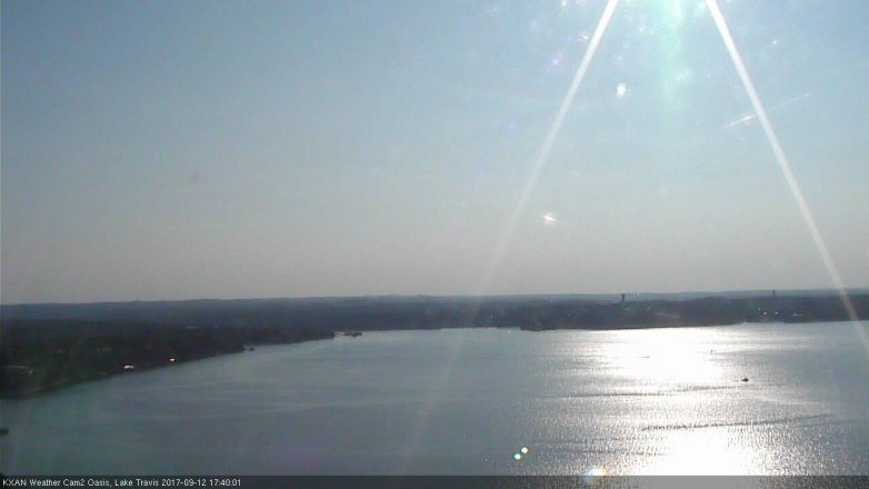 Lake Travis webcam, September 12, 2017 4:45 PM CT