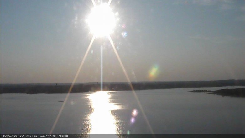 Lake Travis webcam, September 12, 2017 6:00 PM CT