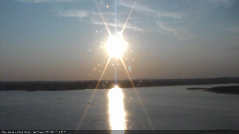 Lake Travis webcam, September 12, 2017 6:05 PM CT