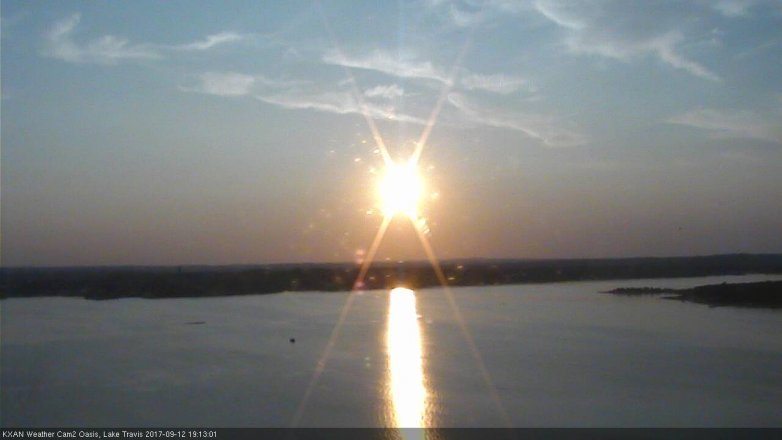 Lake Travis webcam, September 12, 2017 6:30 PM CT