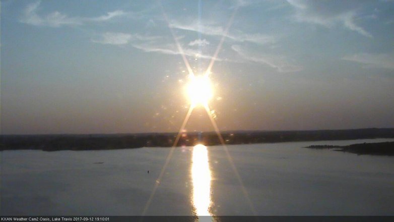 Lake Travis webcam, September 12, 2017 6:40 PM CT