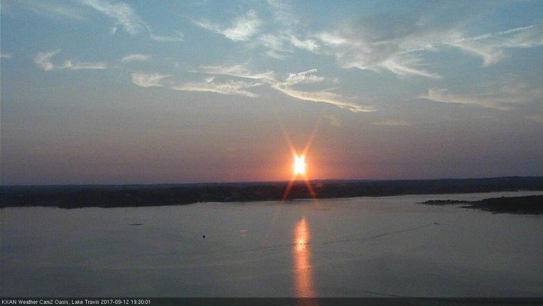 Lake Travis webcam, September 12, 2017 6:50 PM CT