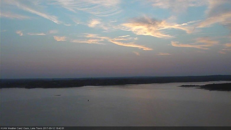 Lake Travis webcam, September 12, 2017 7:05 PM CT