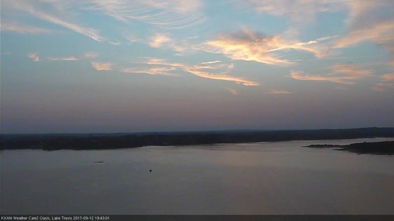 Lake Travis webcam, September 12, 2017 7:15 PM CT